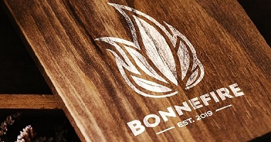 bonnefire logo on wood